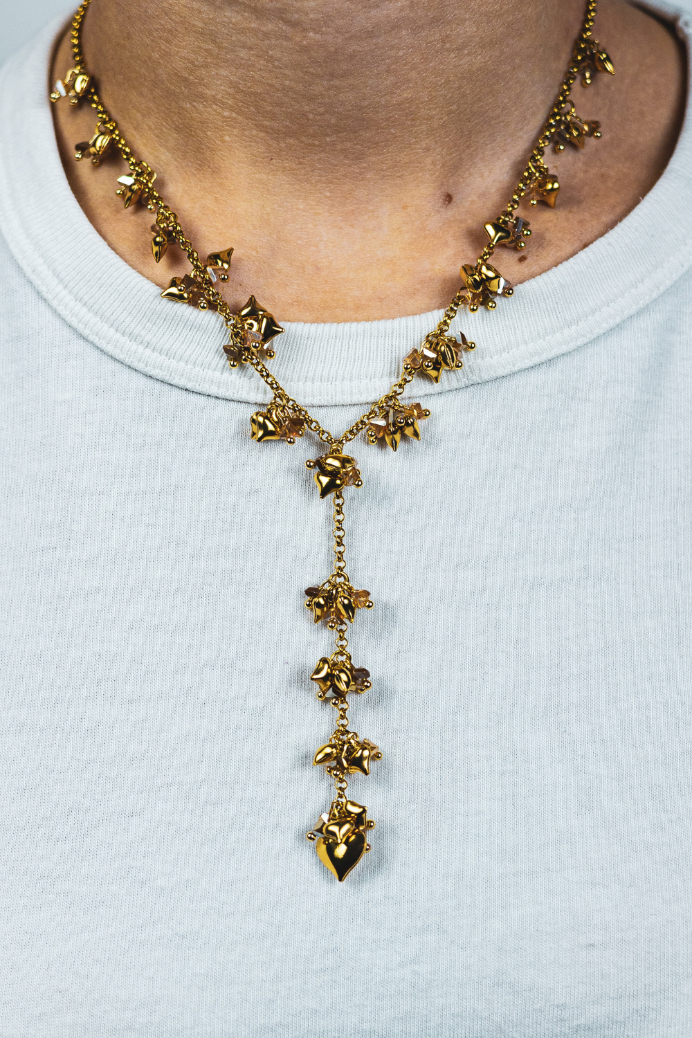 FOGLIE ROSA – Collana Lunga