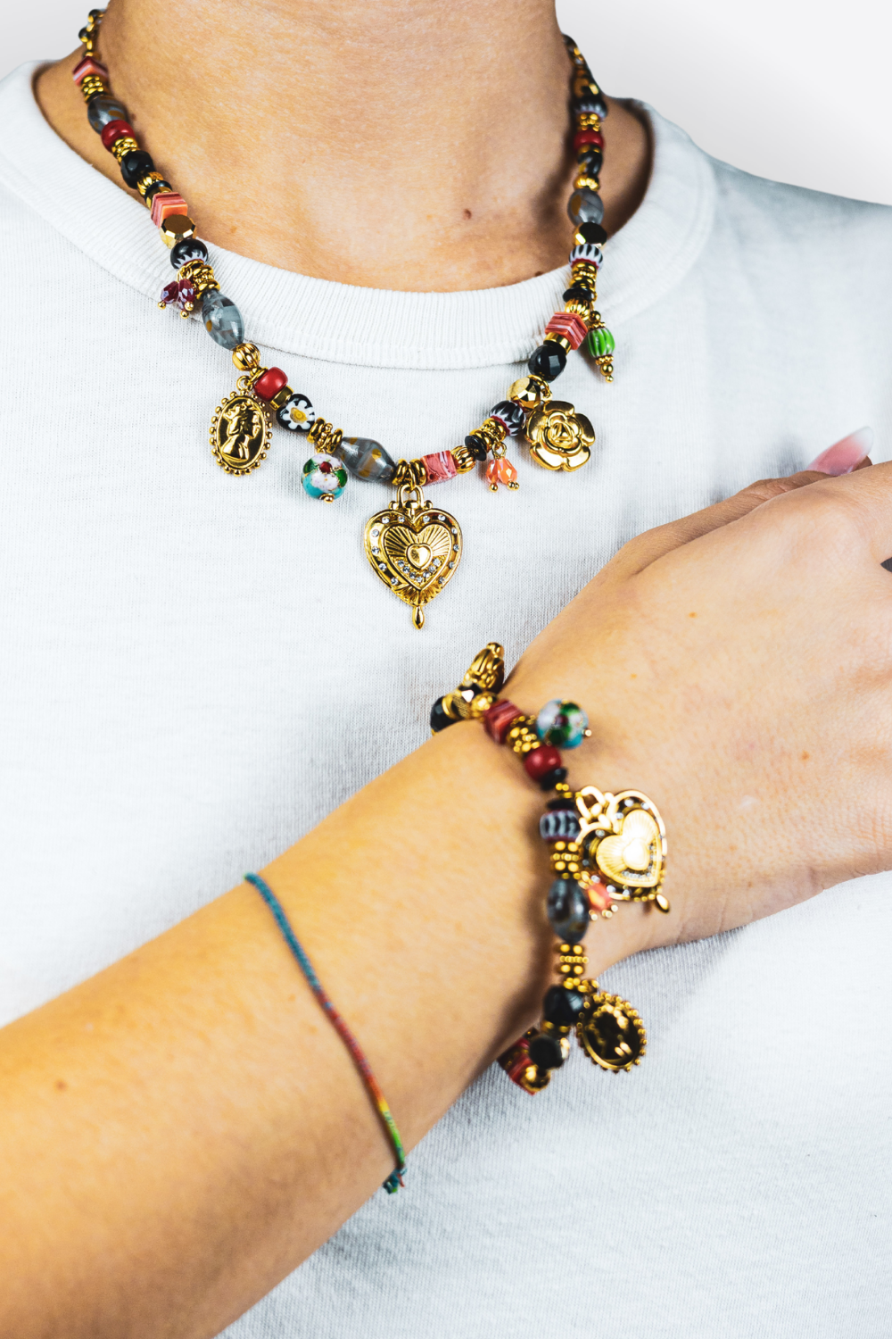 AURA SET – Collana e bracciale intrecciati