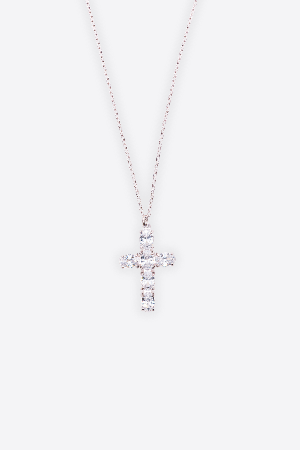 CROCE DI LUCE – Collana con zirconi scintillanti