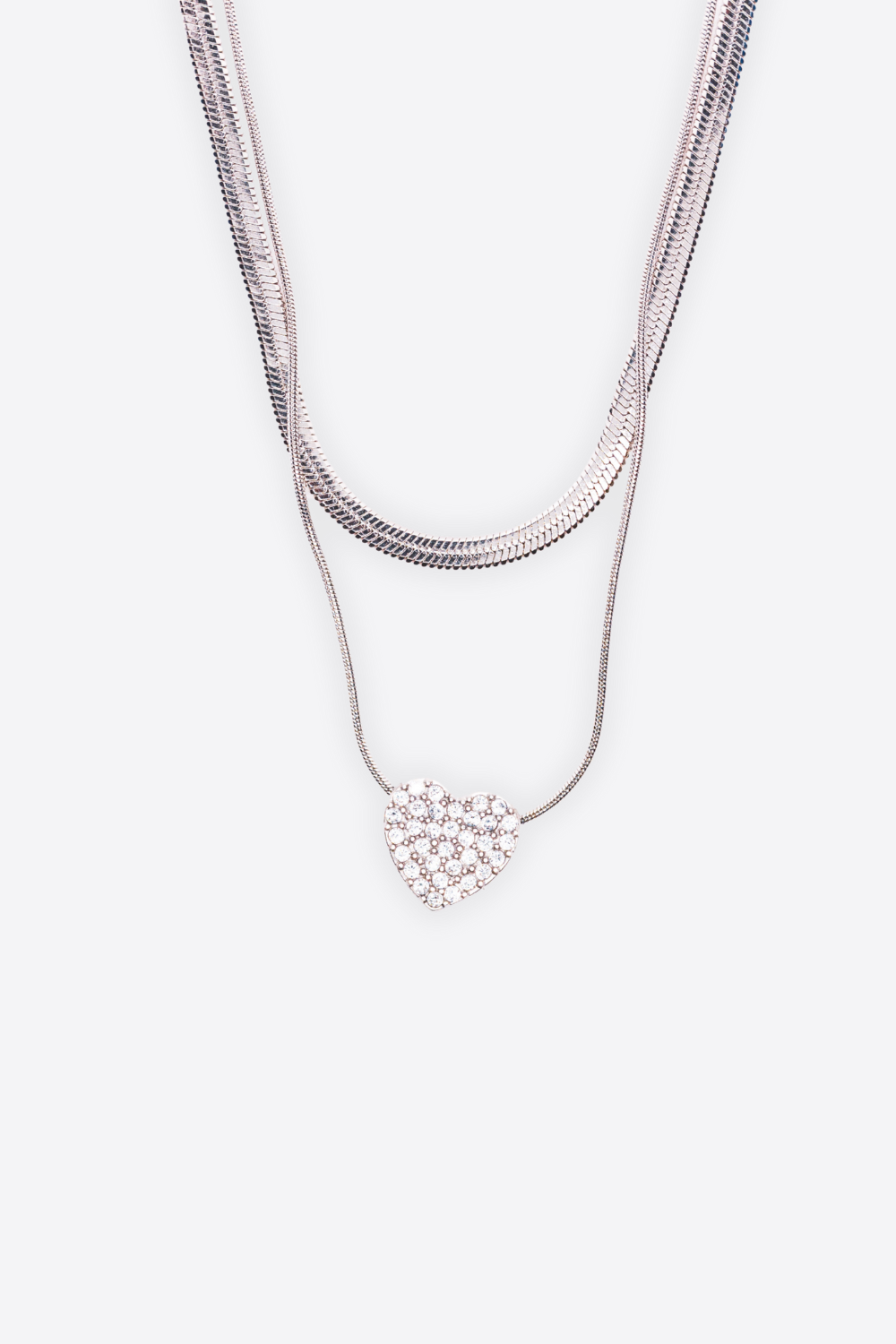 CUORE DI LUCE – Collana doppia con pendente cuore